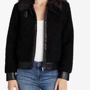 Black Faux Fur Women's Jacket